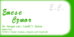 emese czmor business card